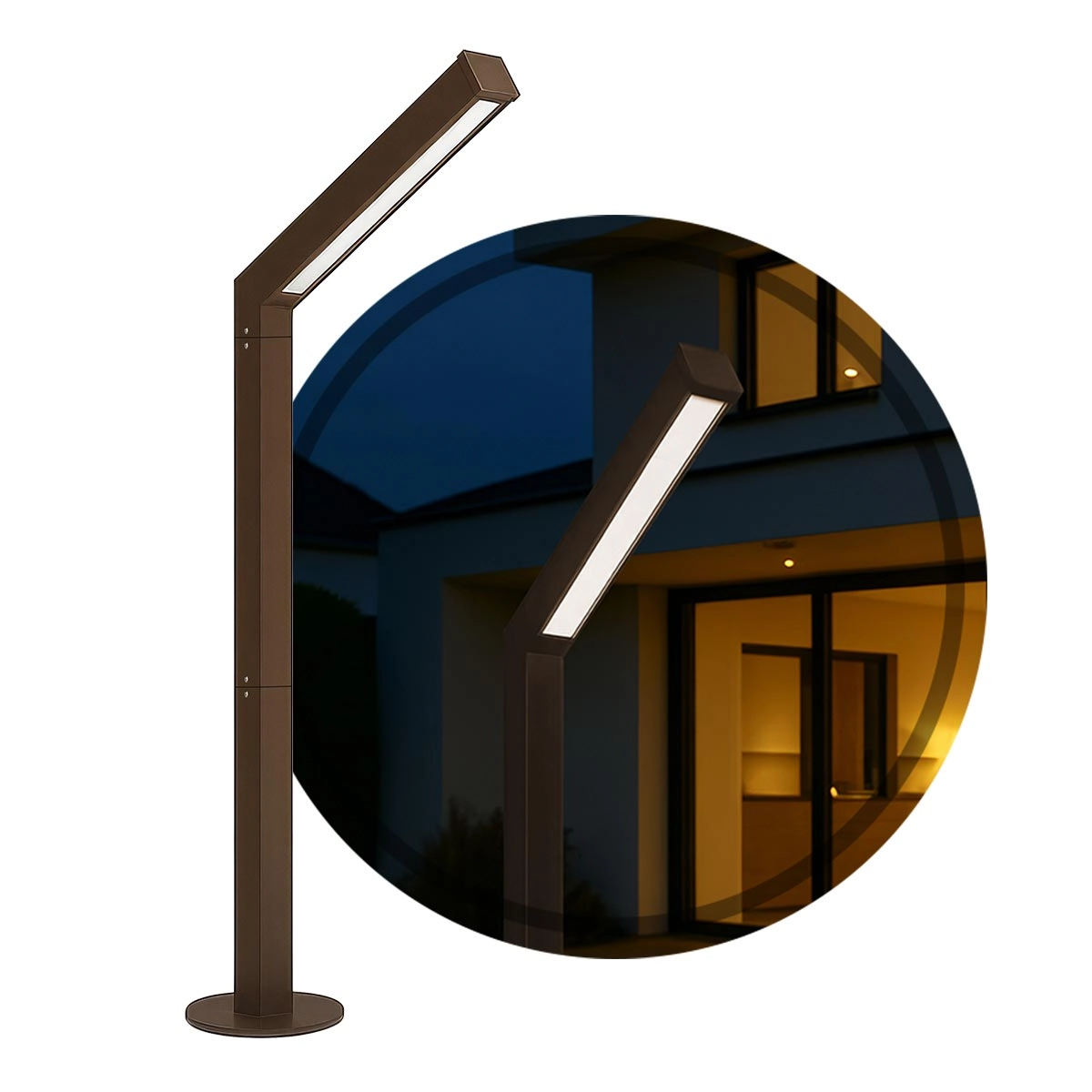 Poste Balizador Jardim Externo Ravi Max Starlumen St3168 Marrom