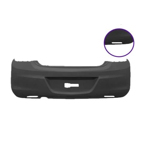 Para-choque Traseiro CHEVROLET - GM ONIX Preto Liso com Furo Refletor - DTS 1779