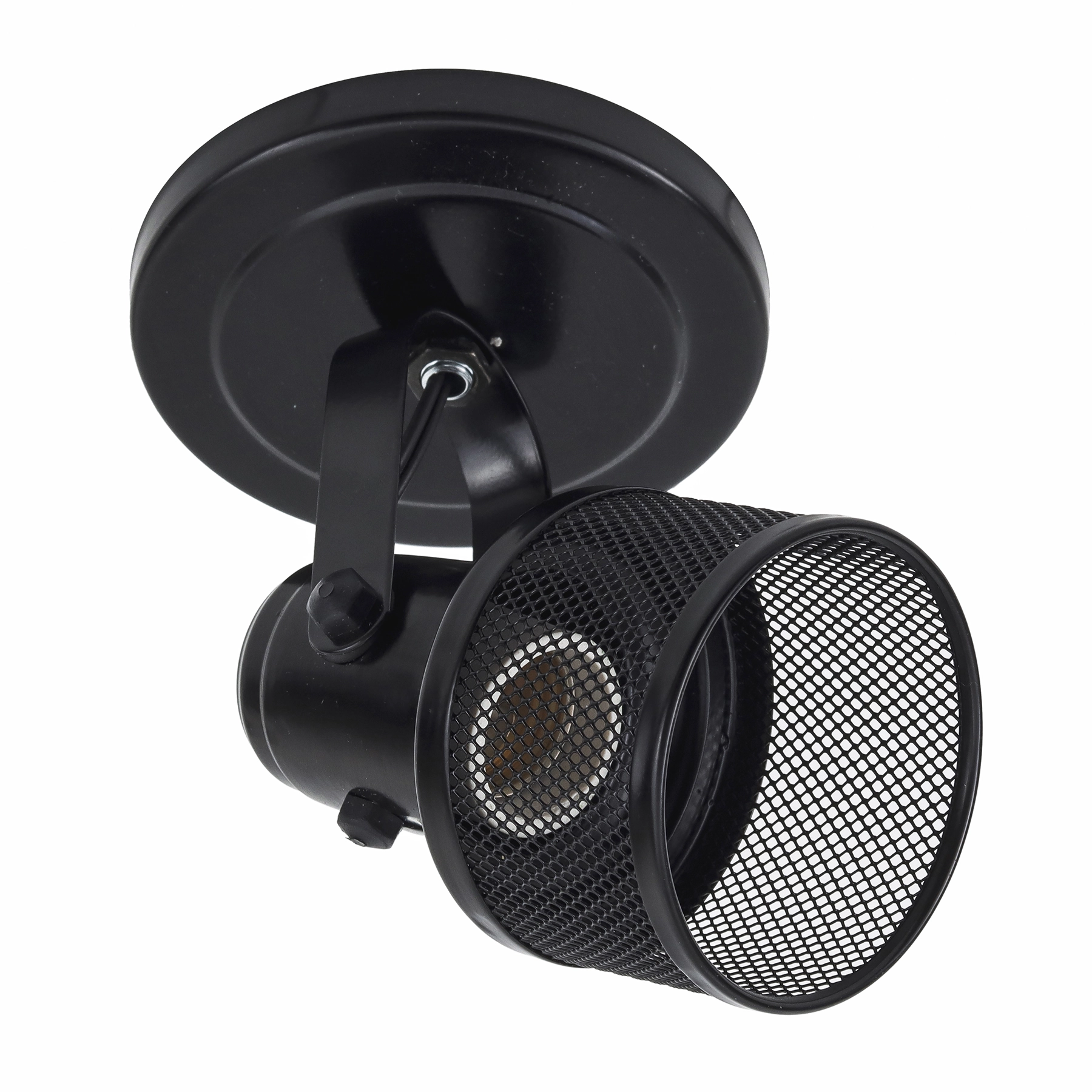 Spot de Sobrepor 1 Lâmpada Metal Preto Lanterna M.A Luz
