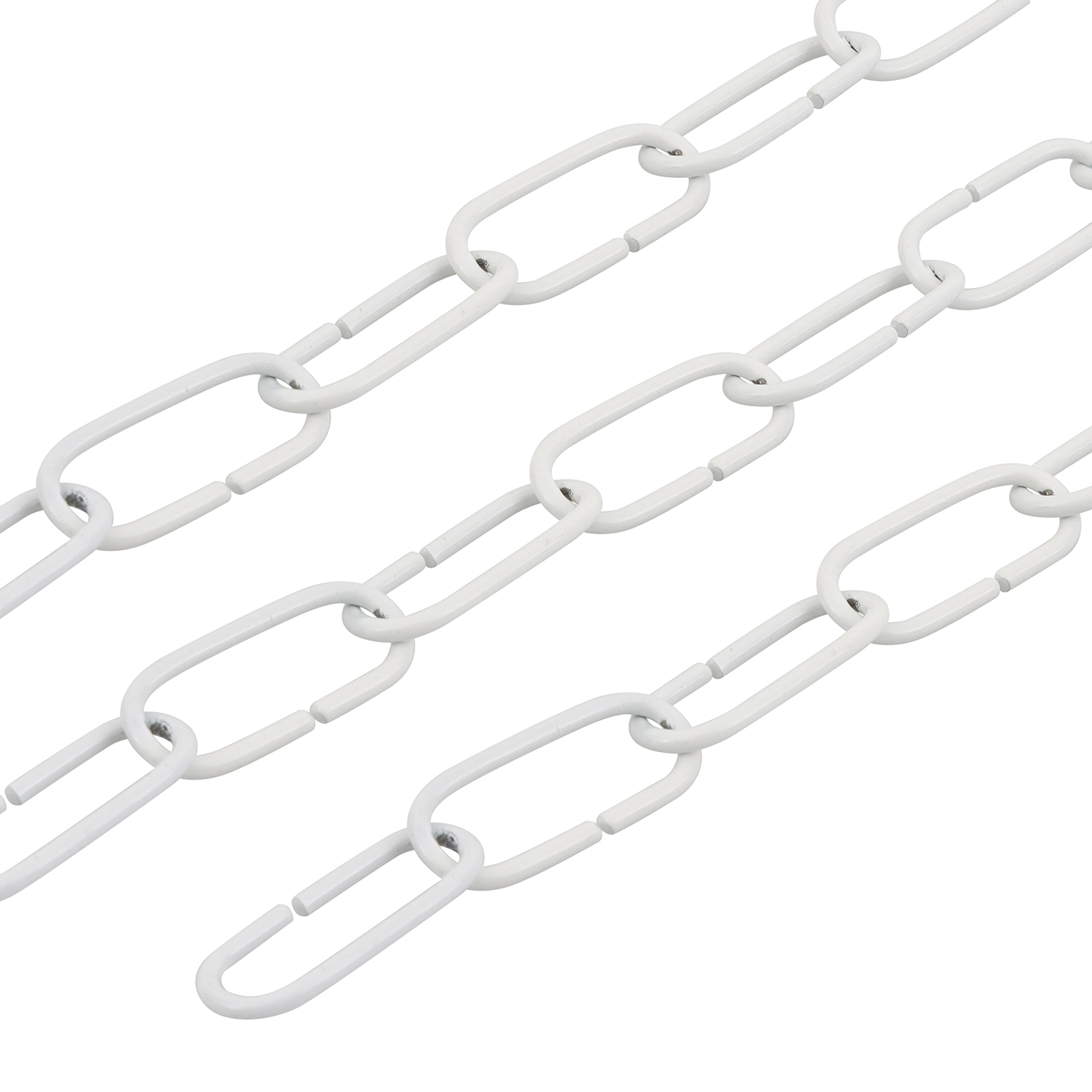 Kit Correntes de Aço Branca 100x2cm M.A Luz