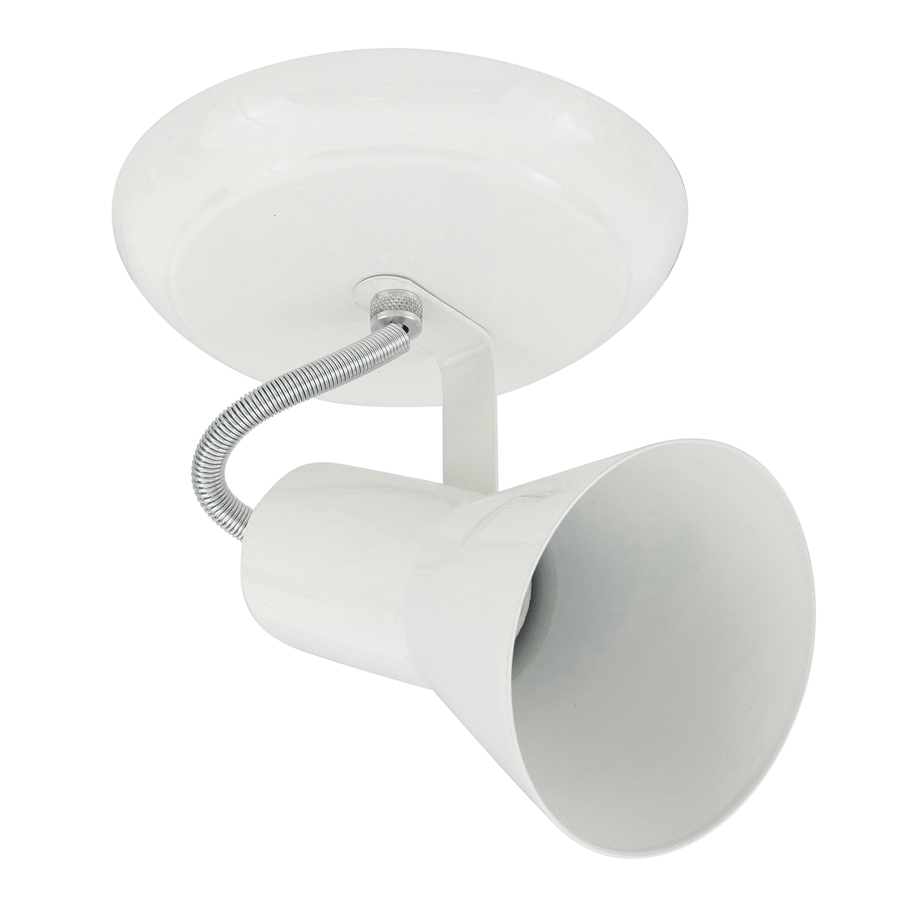 Spot de Sobrepor 1 Lâmpada Metal Branco Caneco Sino  M.A Luz