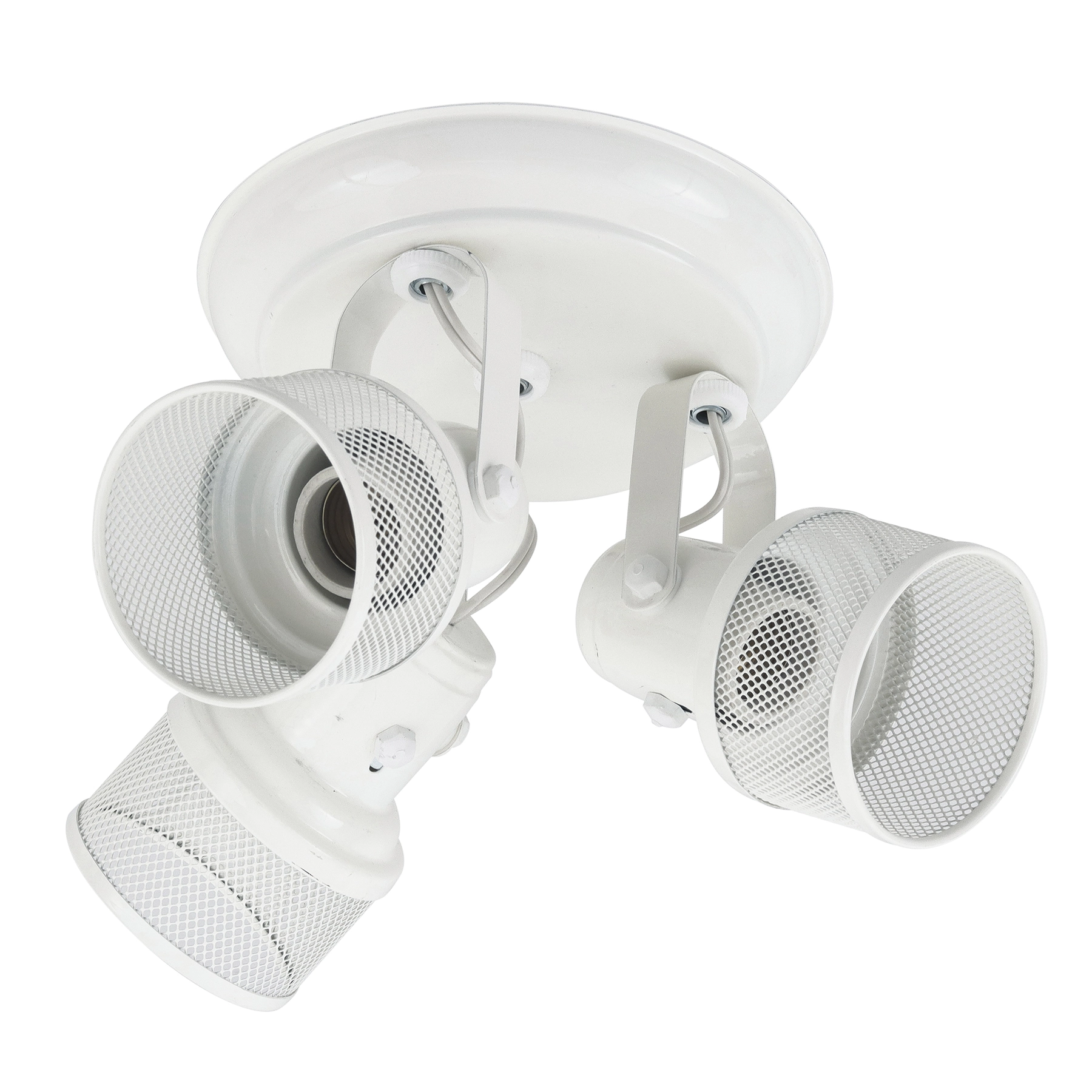 Spot de Sobrepor 3 Lâmpada Metal Branco Lanterna M.A Luz