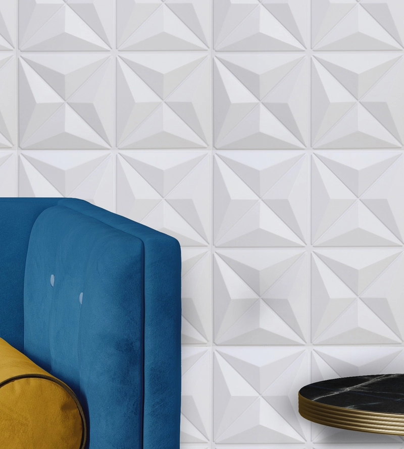 Kit 20 Placas Pvc 3d Revestimento De Parede Decorativa Estrelar 25 Cm