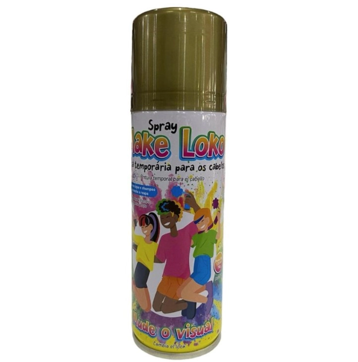 Tinta Spray P/cabelo Ouro 120ml Make Mais