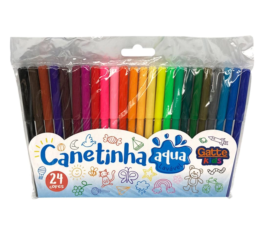 Canetinha Hidroc Gate Lav 24 Cores