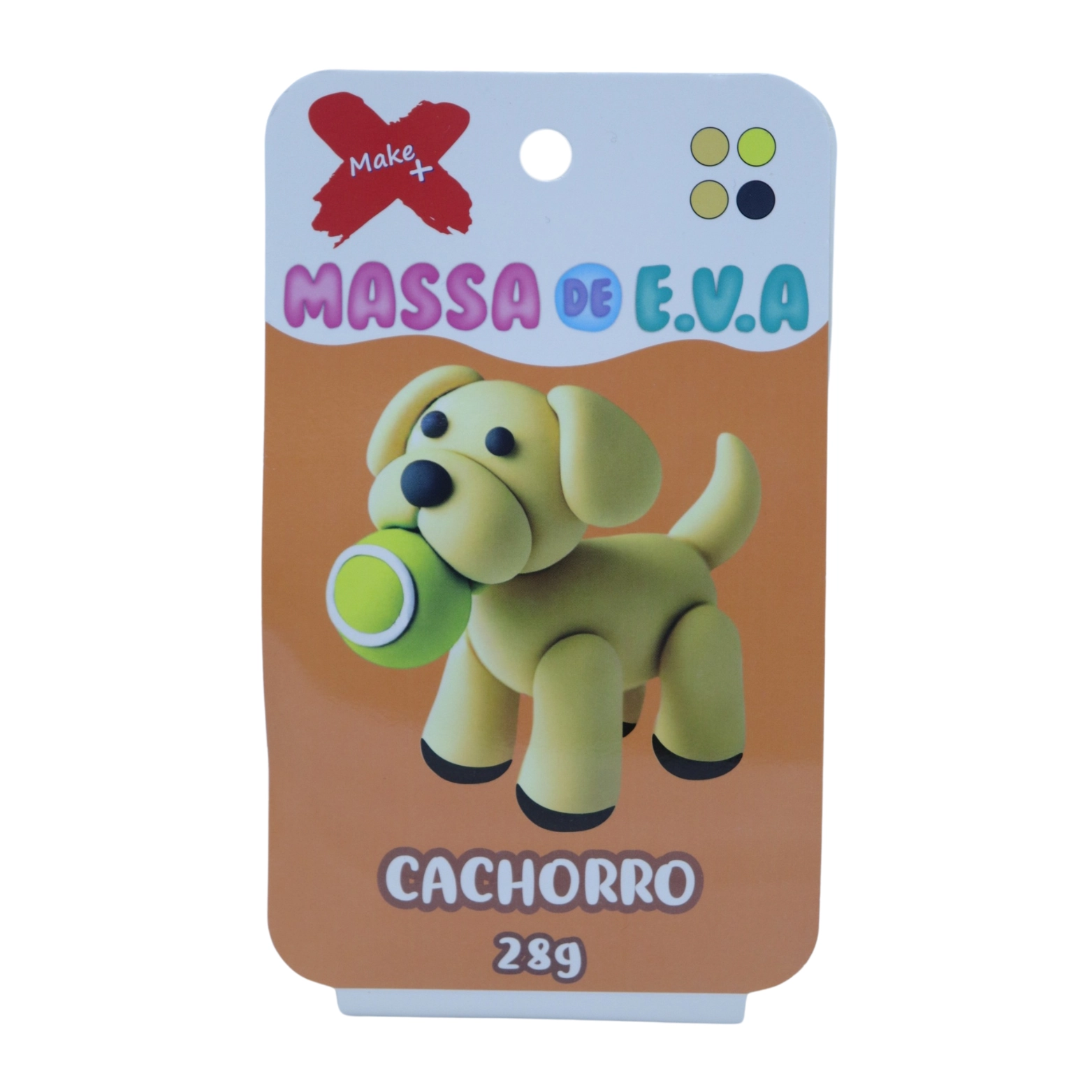 Massa Eva Pote Cachorro C/4 Cores 28g Make Mais
