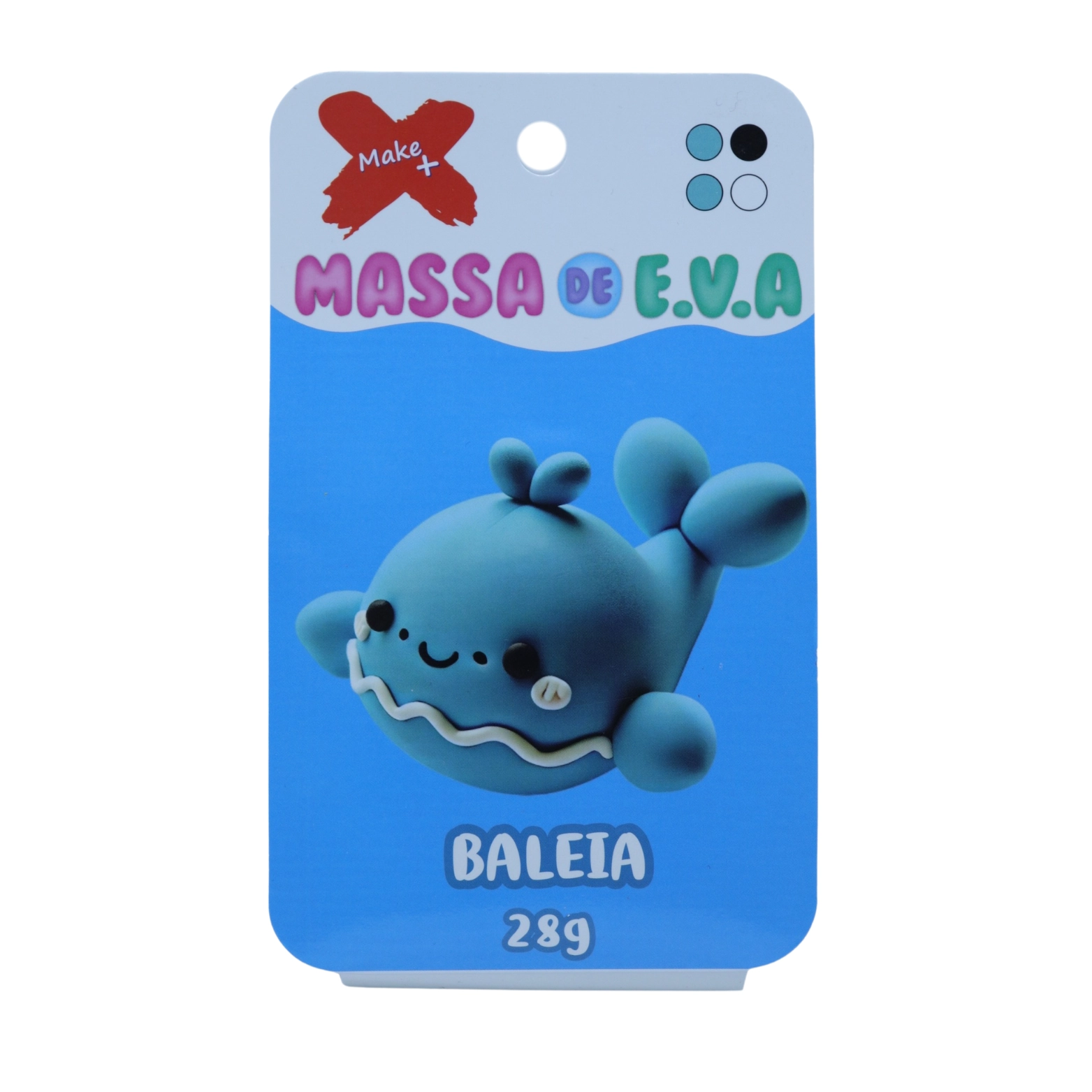 Massa Eva Pote Baleia C/4 Cores 28g Make Mais