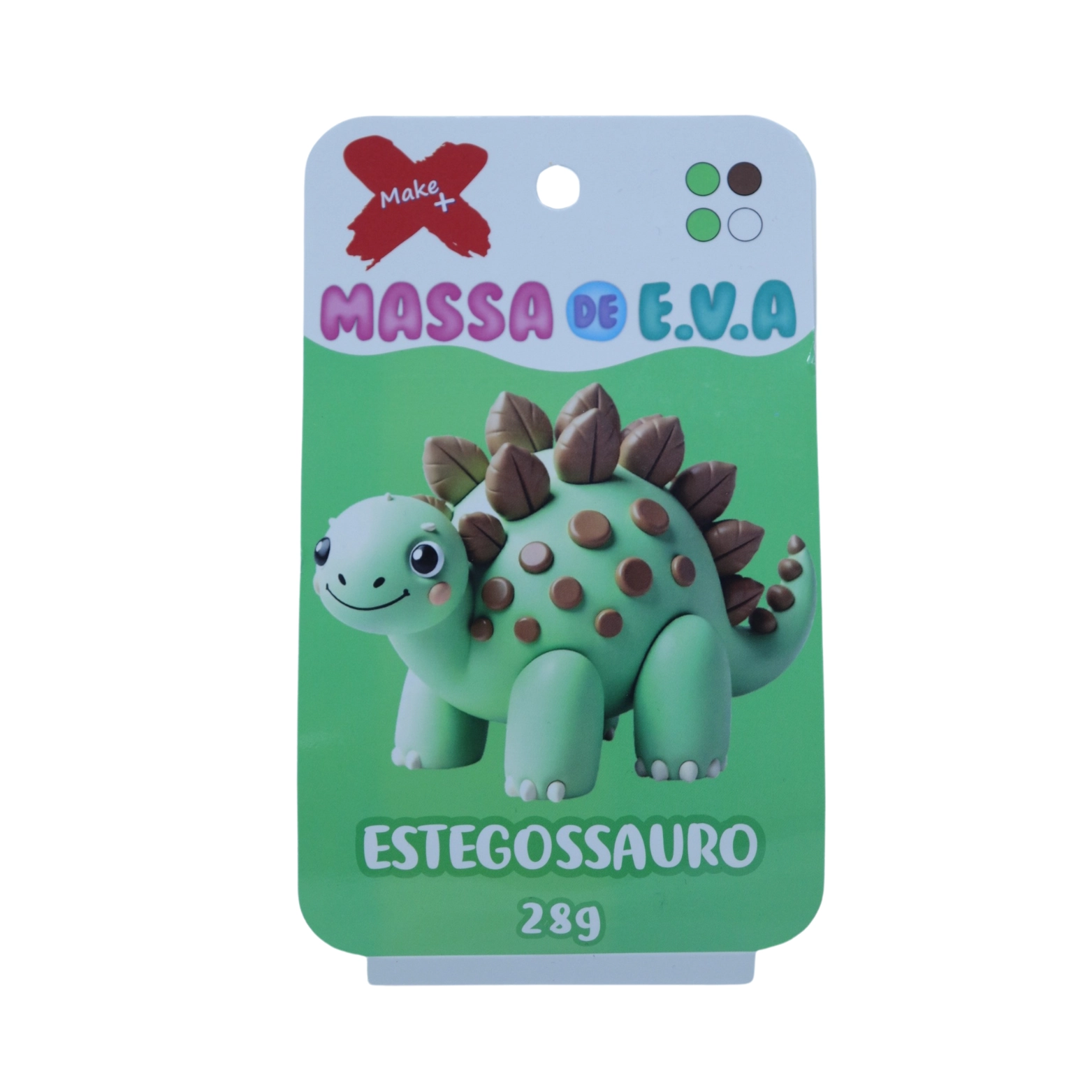 Massa Eva Pote Estegoussauro C/4 Cores 28g Make Mais