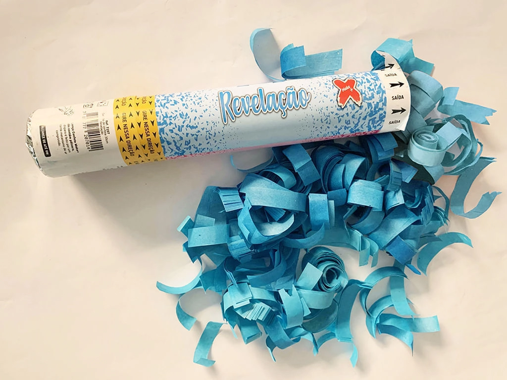 Lanca Confete Cha Revelacao Azul Make Mais