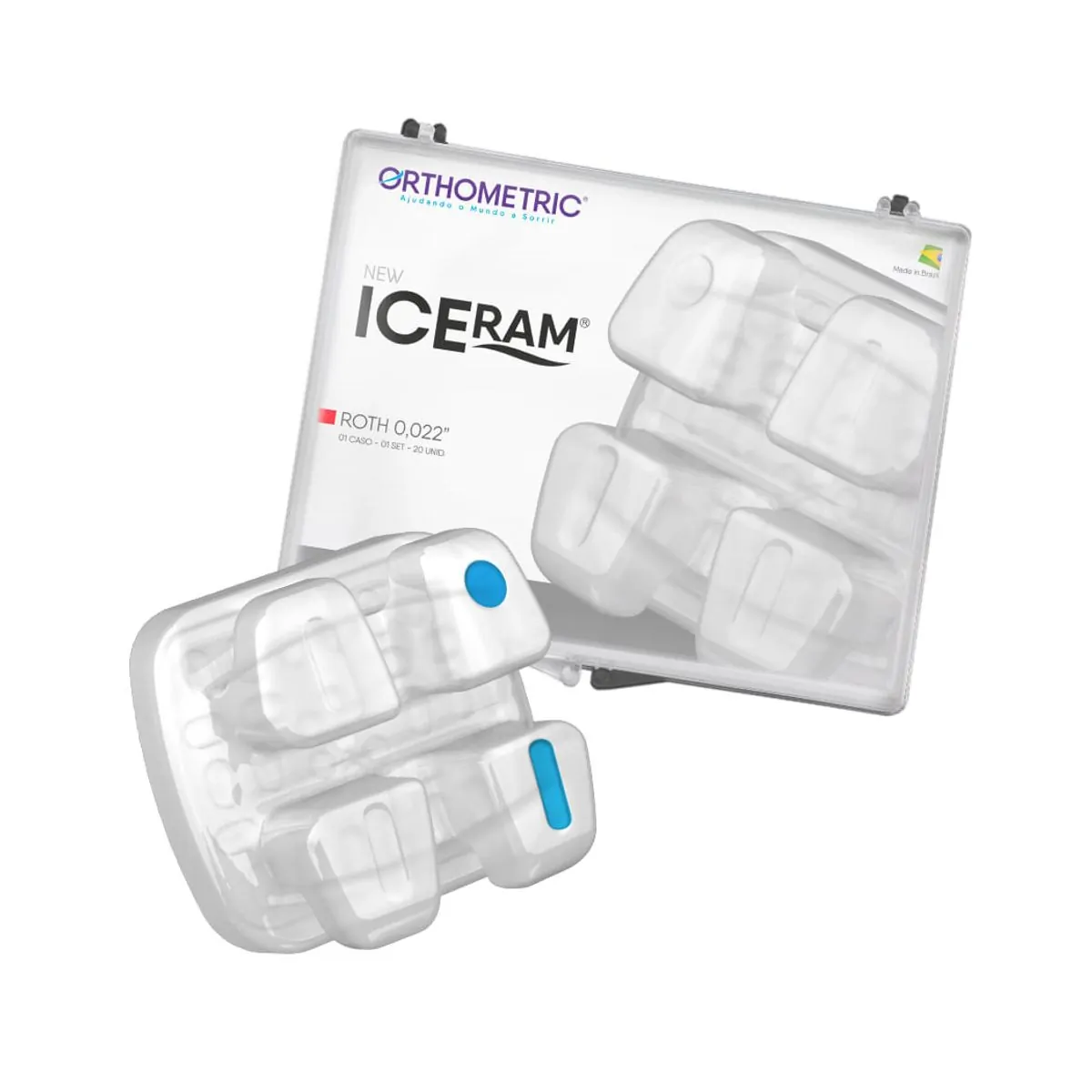 Bráquete Cerâmico New Iceram MBT 022 - Orthometric - 10.84.2000 Bráquete Cerâmico New Iceram MBT 022