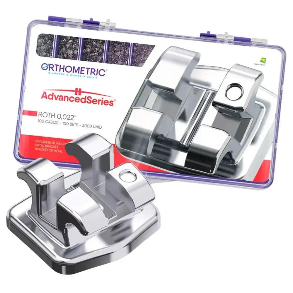 10.10.2956 Kit de Bráquete Metálico Advanced Roth 022 (100 casos) - Orthometric - 10.10.2956 Kit de