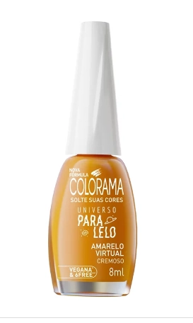 Esmalte Universo Paralelo Amarelo Virtual Blister Colorama 8ml