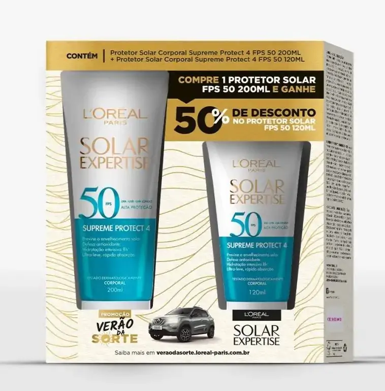 Kit Protetor Solar Corporal Ultraleve Fps 50 200ml Protetor Solar Corporal Fps 50 120ml Loréal Paris