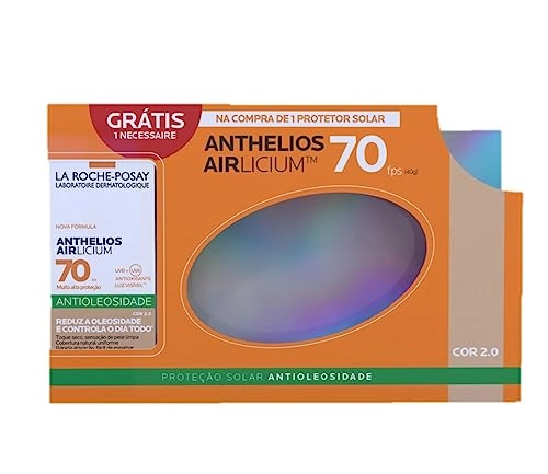 Kit Protetor Solar Facial Toque Seco Antioleosidade Com Cor 2.0 Fps 70 La Roche Posay Anthelios Airl