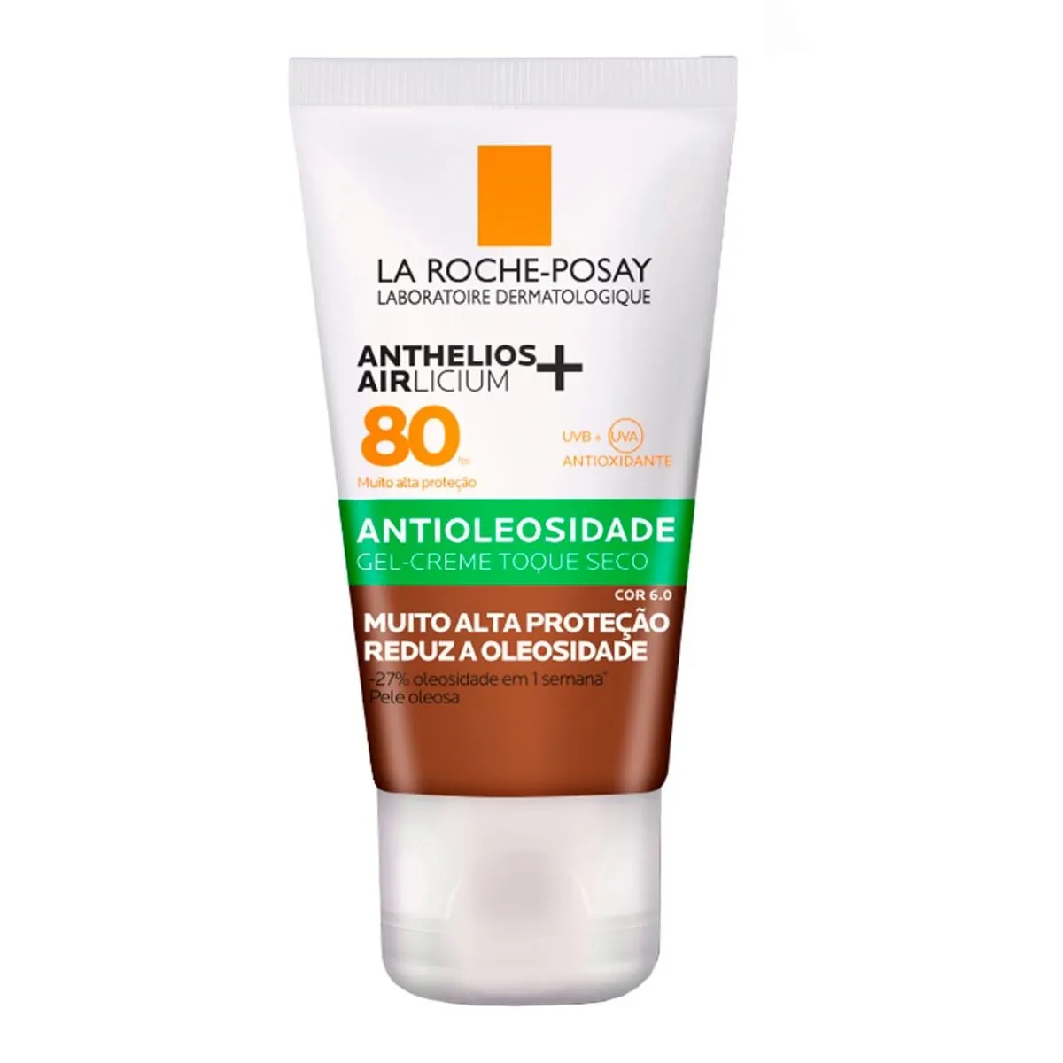 Protetor Solar Facial Gel Creme Toque Seco Antioleosidade Com Cor 6.0 Fps 80 La Roche Posay Anthelio