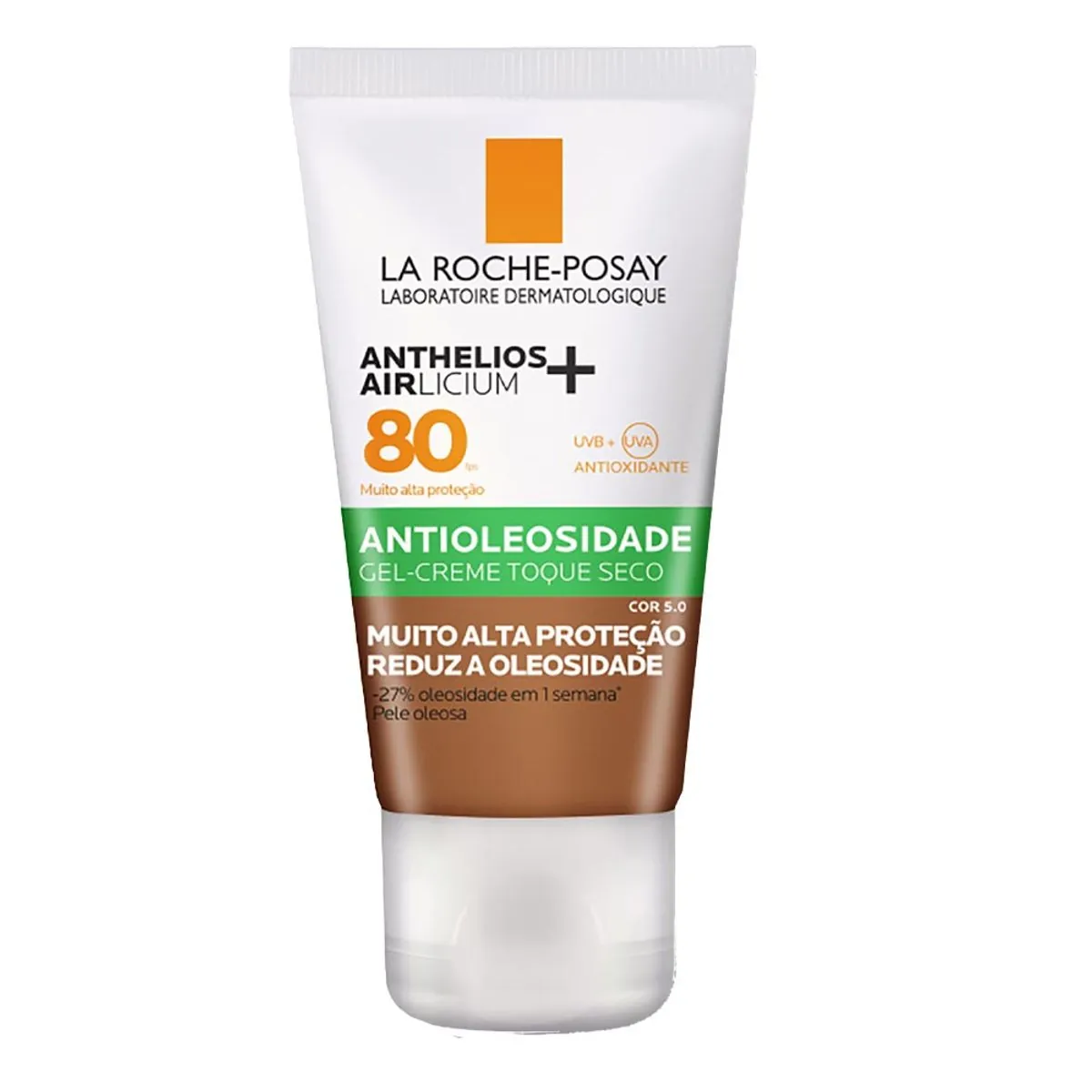 Protetor Solar Facial Gel Creme Toque Seco Antioleosidade Com Cor 5.0 Fps 80 La Roche Posay Anthelio