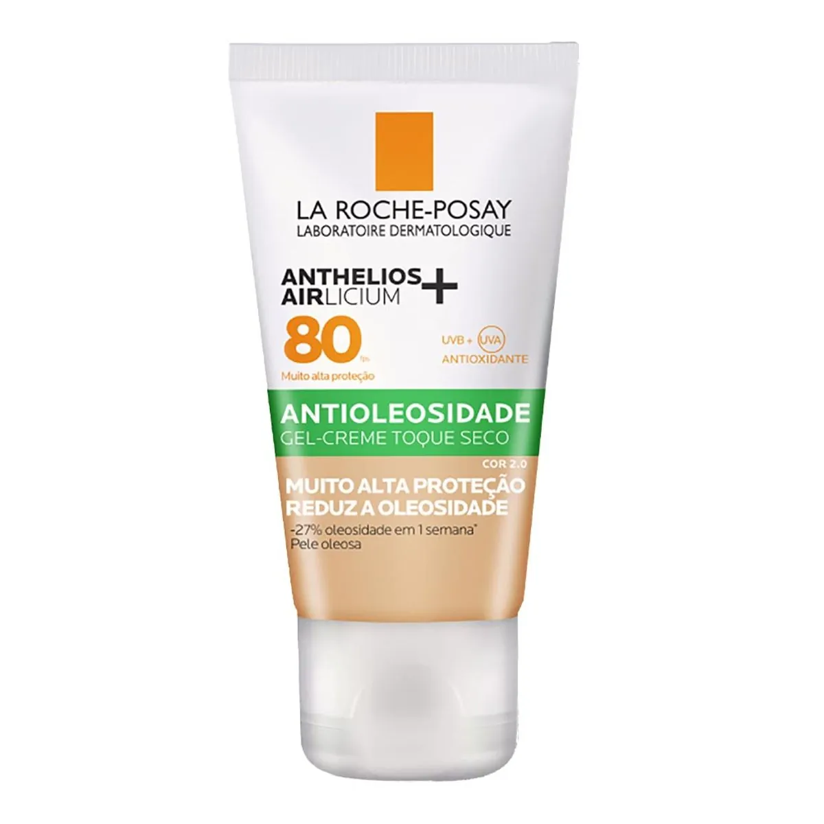 Protetor Solar Facial Gel Creme Toque Seco Antioleosidade Com Cor 2.0 Fps 80 La Roche Posay Anthelio