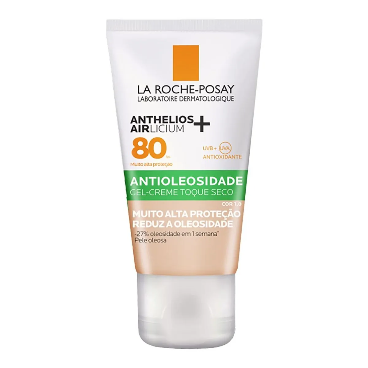 Protetor Solar Facial Gel Creme Toque Seco Antioleosidade Com Cor 1.0 Fps 80 La Roche Posay Anthelio