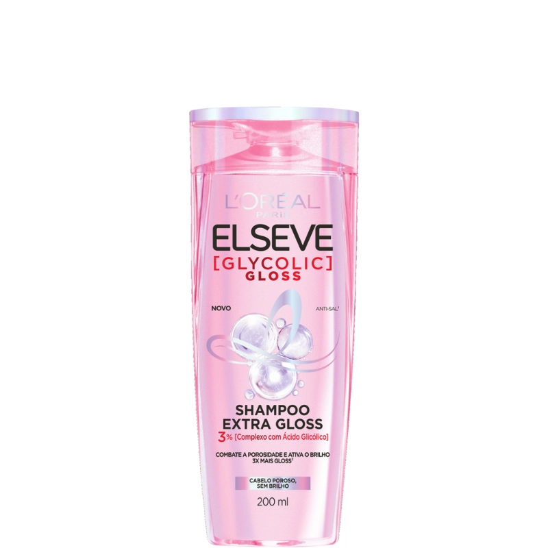 Shampoo Loréal Paris Elseve Glycolic Gloss Frasco 200ml