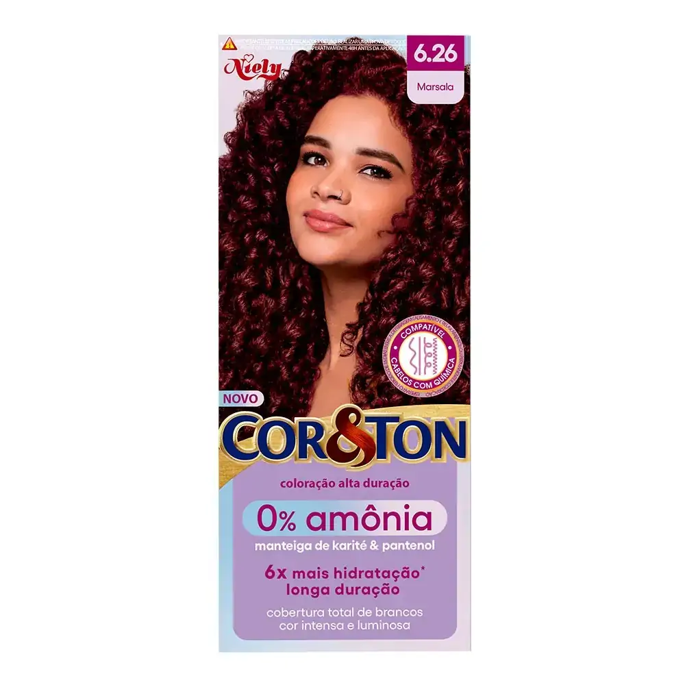 Tintura Niely Cor&Ton Creme 6.26 Marsala 0% Amônia