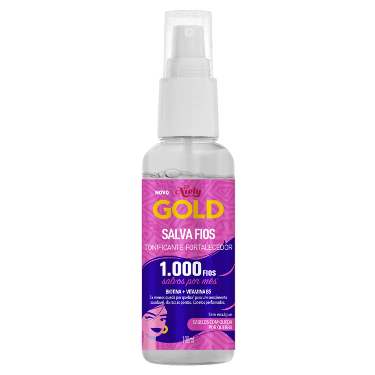 Tônico Fortalecedor Niely Gold Salva Fios Frasco 100ml Spray