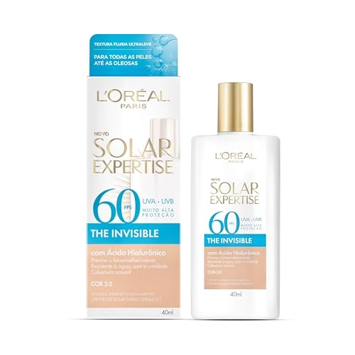 Protetor Solar Facial The Invisible Com Cor 2.0 Fps 60 Loréal Paris Solar Expertise Caixa 40ml