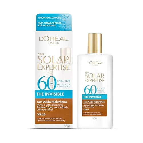 Protetor Solar Facial The Invisible Com Cor 5.0 Fps 60 Loréal Paris Solar Expertise Caixa 40ml