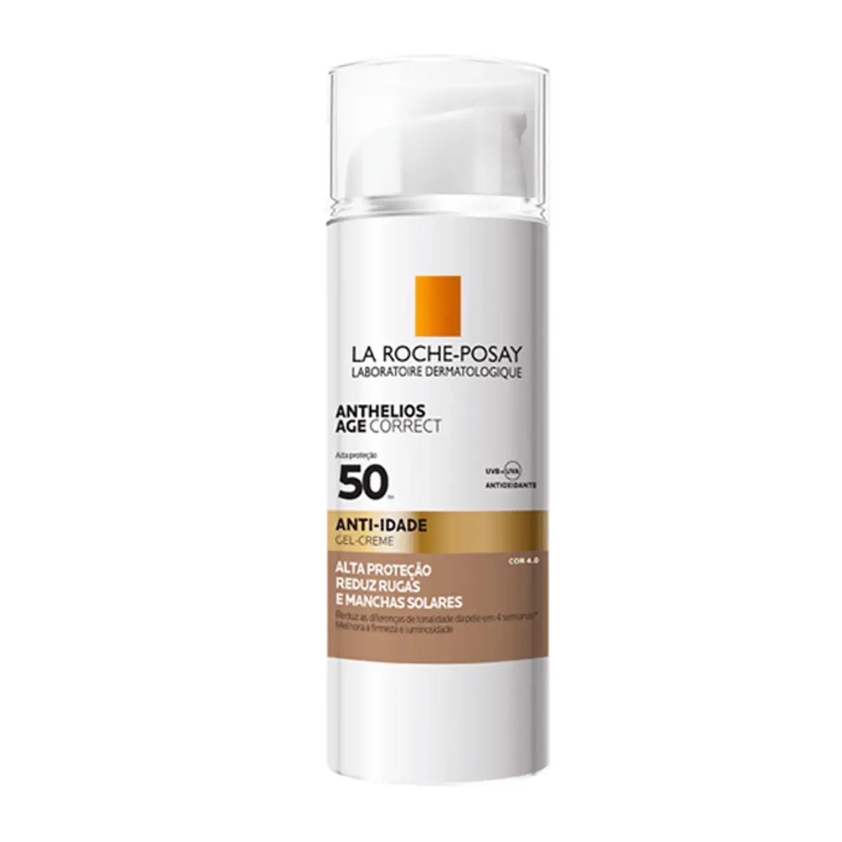 Protetor Solar Gel Creme Anti Idade Com Cor 4.0 Fps 50 La Roche Posay Anthelios Age Correct Frasco 5
