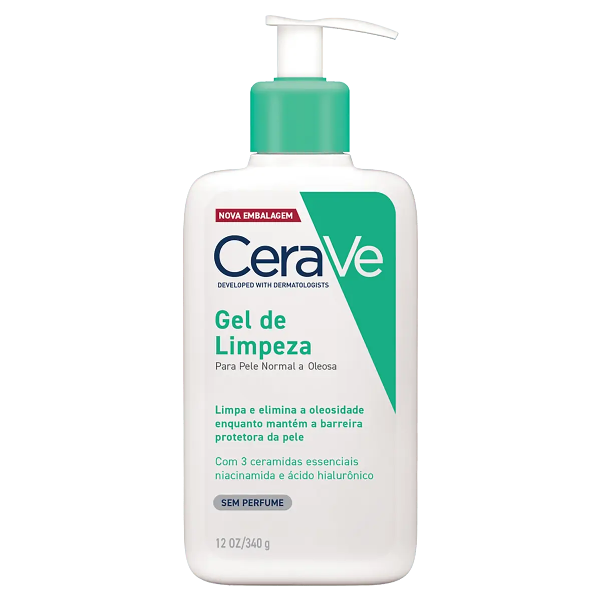 Gel De Limpeza Sem Perfume Cerave Frasco 340g