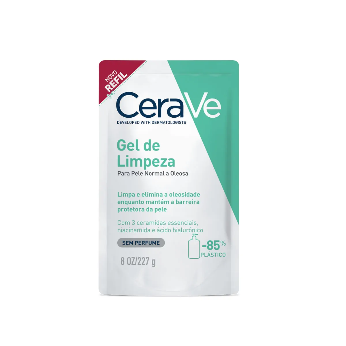Gel De Limpeza Sem Perfume Cerave Sachê 227g Refil