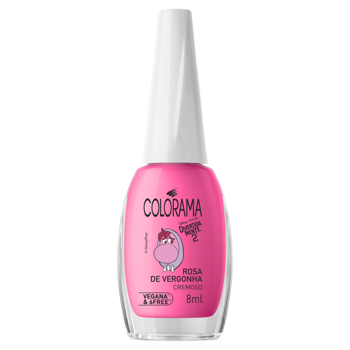 Esmalte Cremoso Rosa De Vergonha Divertida Mente 2 Colorama Frasco 8ml