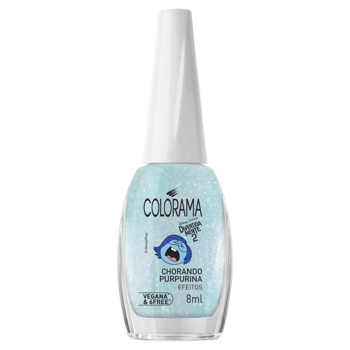 Esmalte Efeitos Chorando Purpurina Divertida Mente 2 Colorama Frasco 8ml