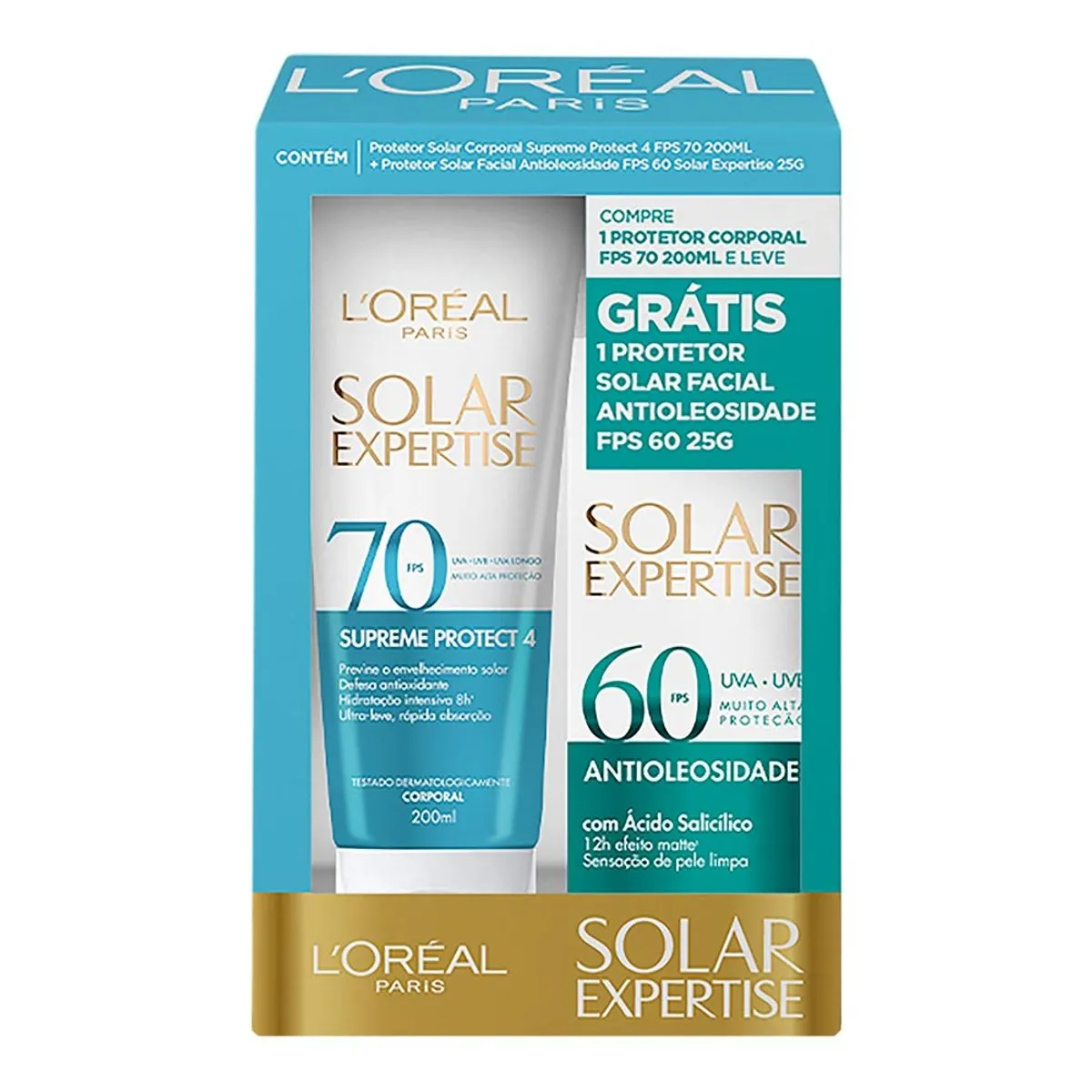 Kit Protetor Solar Corporal Supreme Protect 4 Fps 70 200ml Grátis Protetor Solar Facial Antioleosida