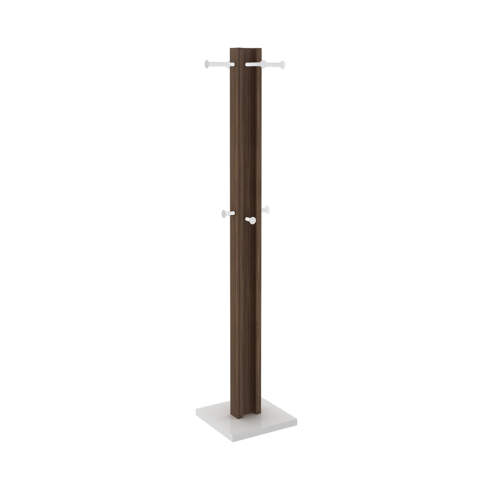 Cabideiro Para Quarto Sala De Estar Az1018 Mdp Nogal/branco G69 - Gran Belo