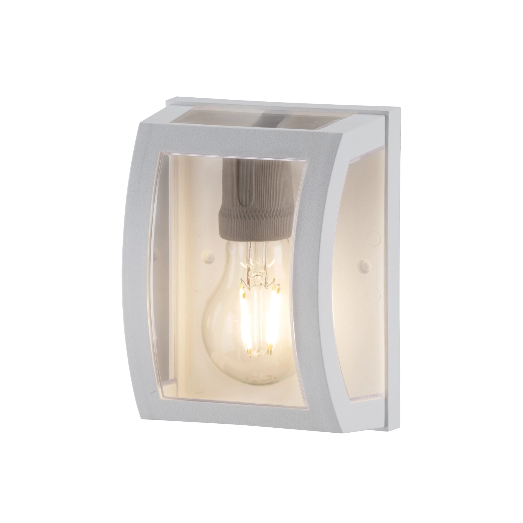 Arandela de Parede Externa IP42 Oval Dital Branca Bivolt