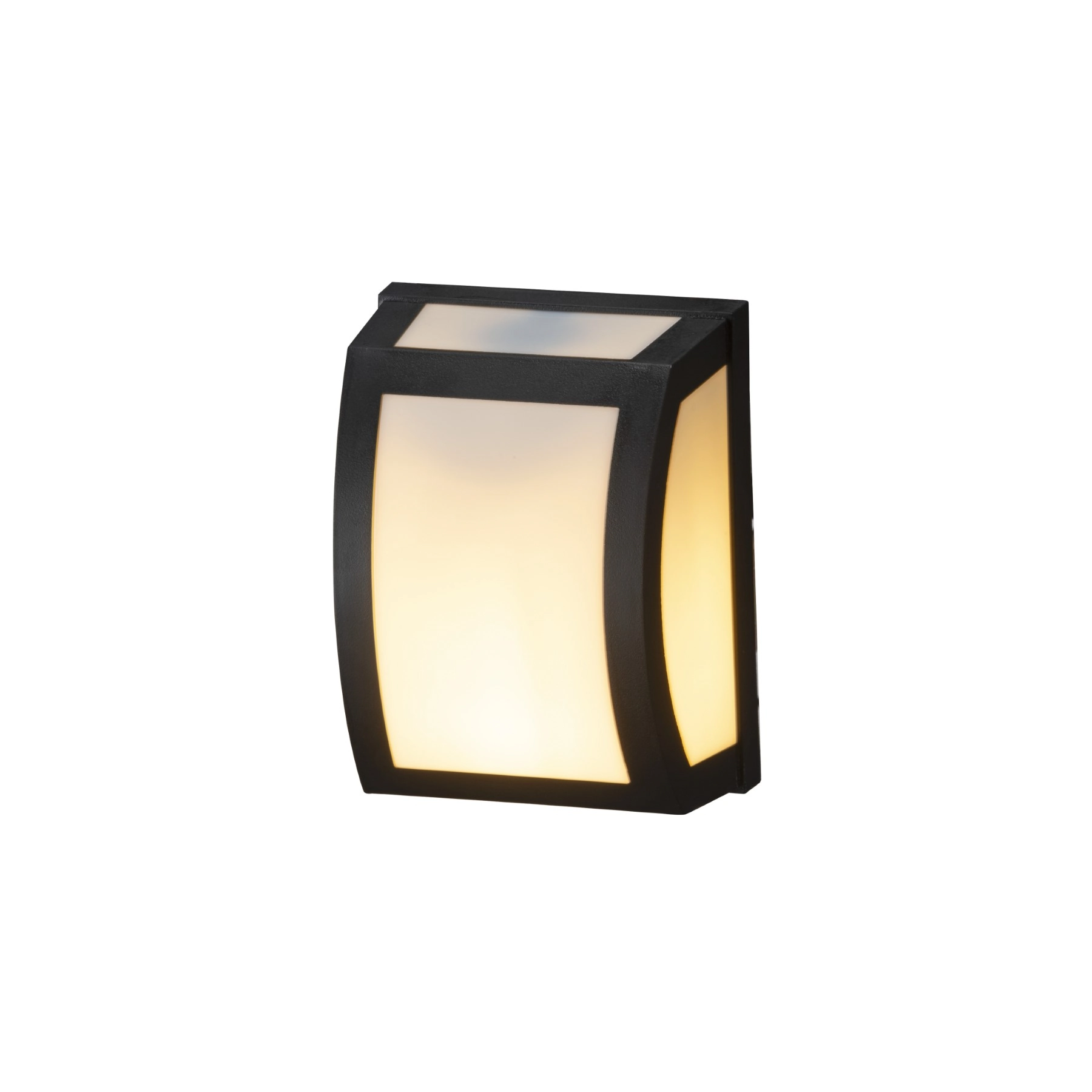 Arandela de Parede Externa IP42 Oval Dital Preta Bivolt