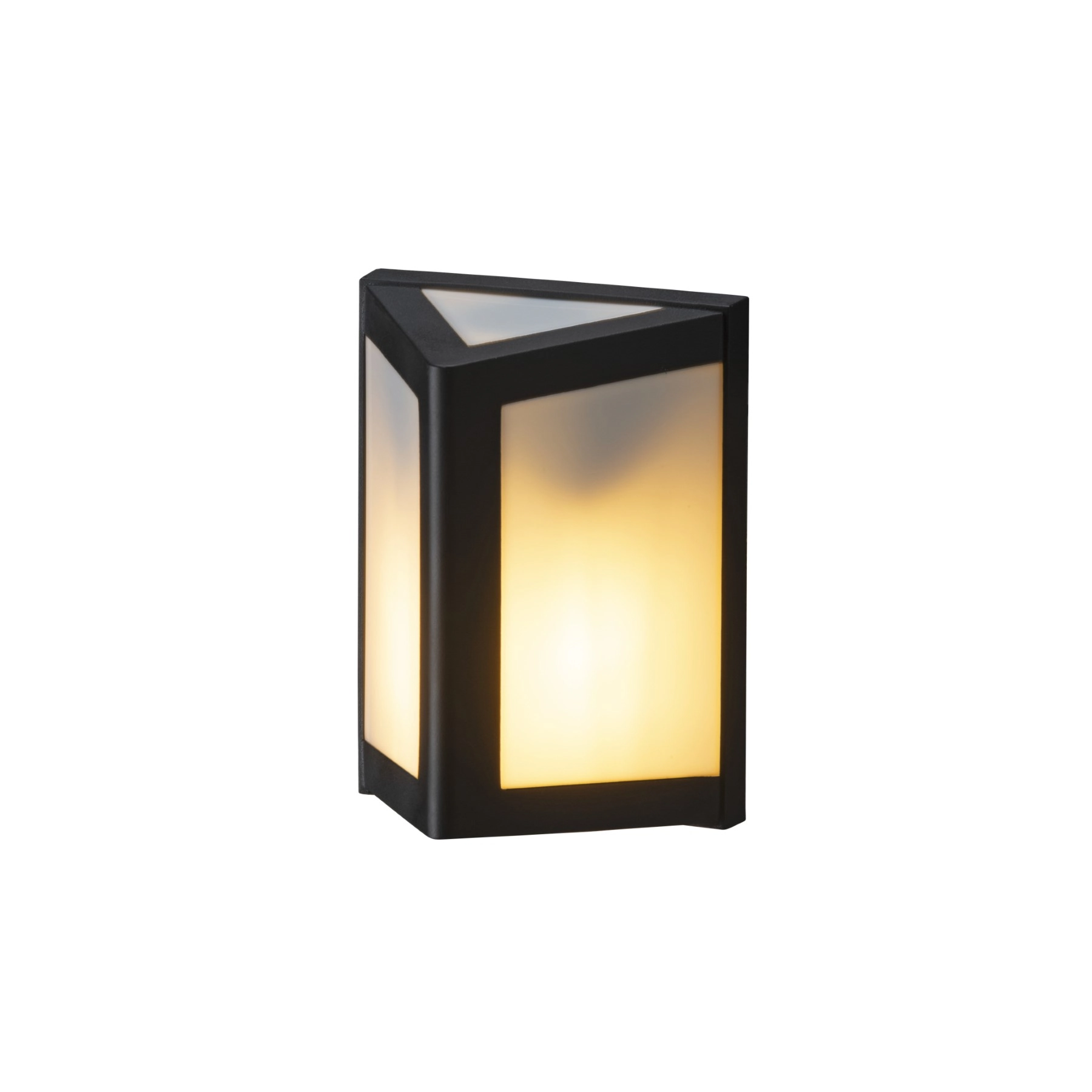 Arandela de Parede Externa IP42 Triangular Dital Preta Bivolt