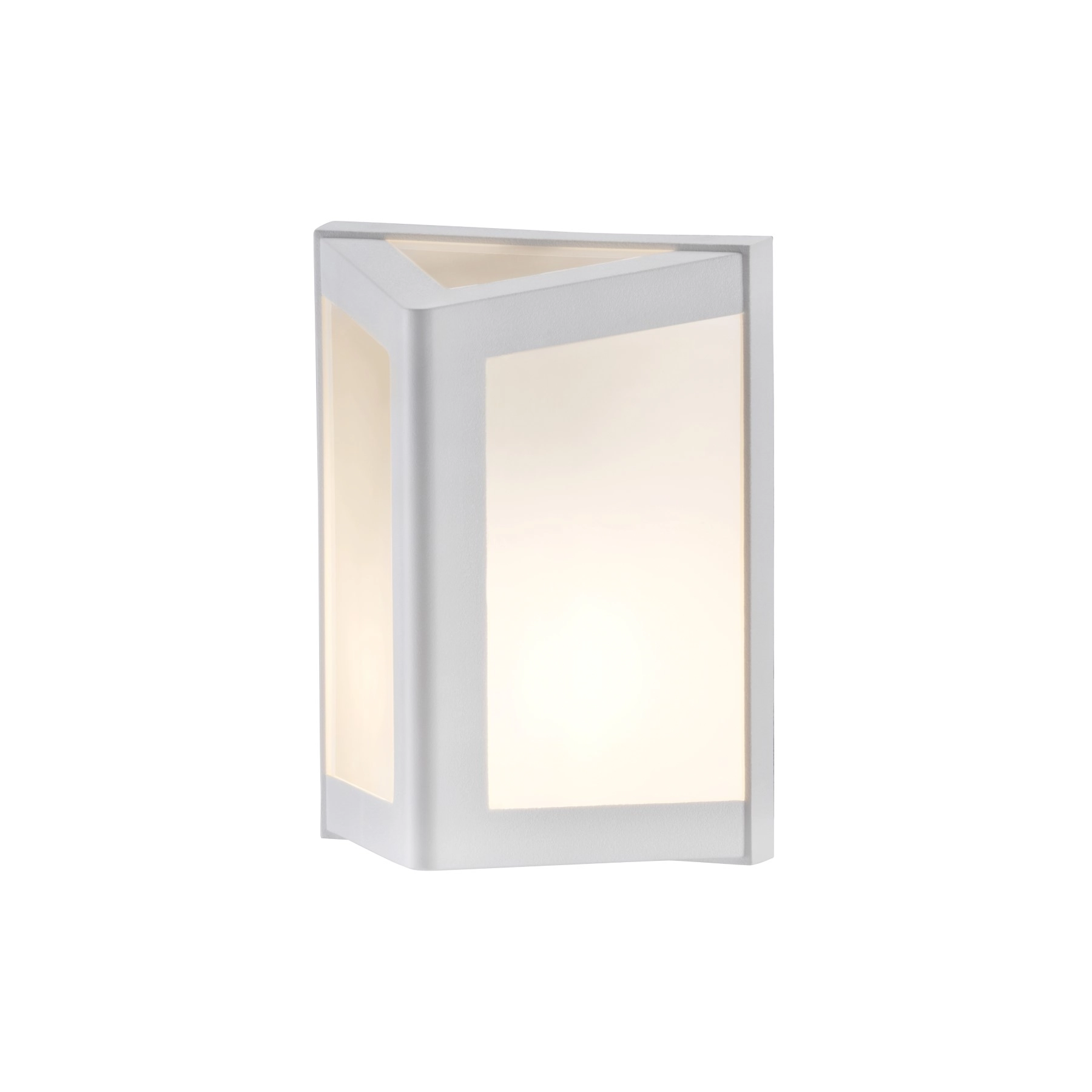 Arandela de Parede Externa IP42 Triangular Dital Branca Bivolt