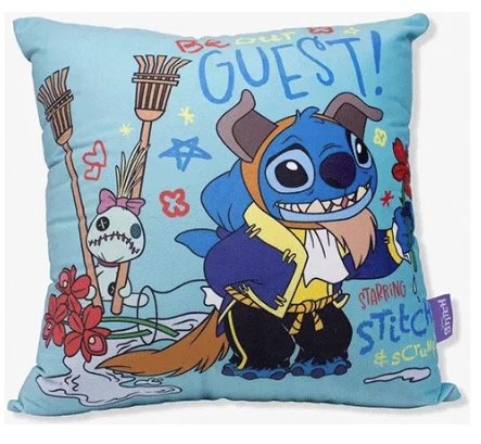 Almofada Fibra Veludo 40x40cm Stitch Ean :7908623030264