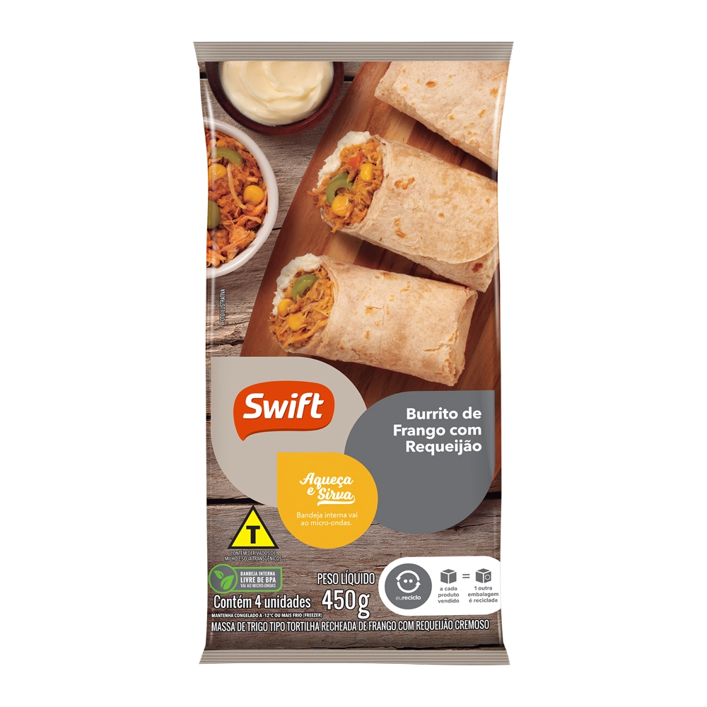 Burrito De Frango Com Requeijao Swift 450g