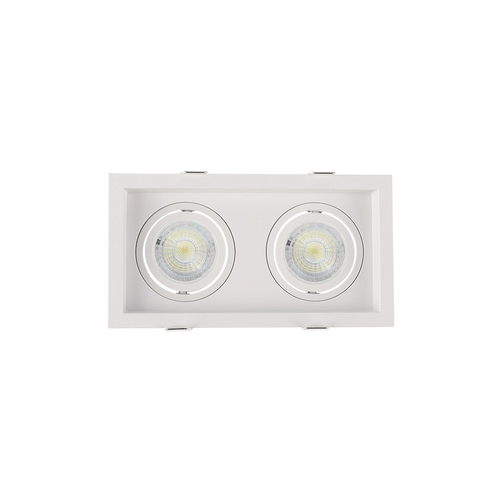 Spot De Embutir Recuado Nordecor Flea Duo Para 2 Lâmpadas Mr16 Gu10 Bivolt Branco 6331
