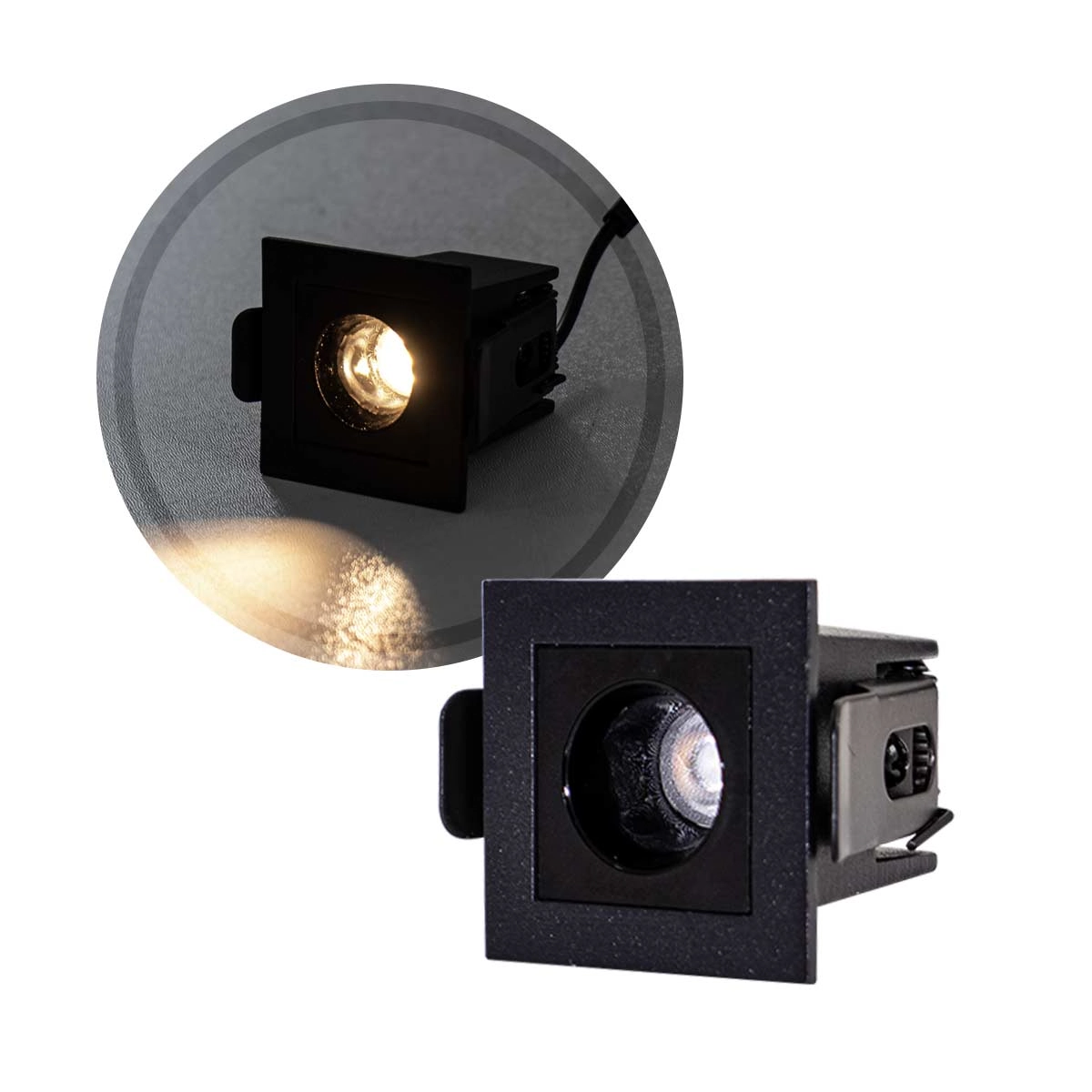 Spot Downlight Powerus Embutir 38° Led 2w Br. Quente 6370 Nordecor St2992