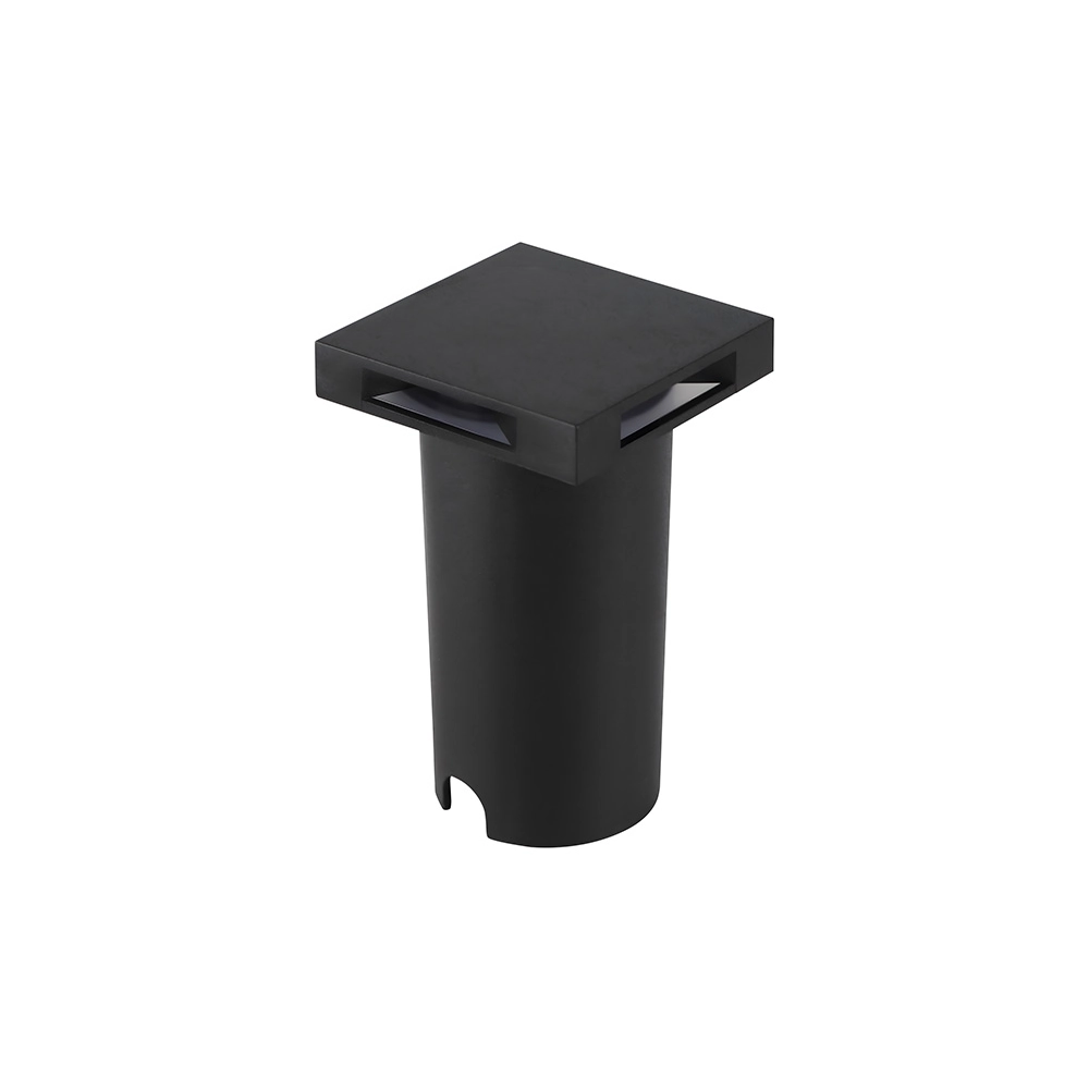 Embutido De Solo Led Nordecor Eran 2w Bivolt Preto 3000k Luz Amarela