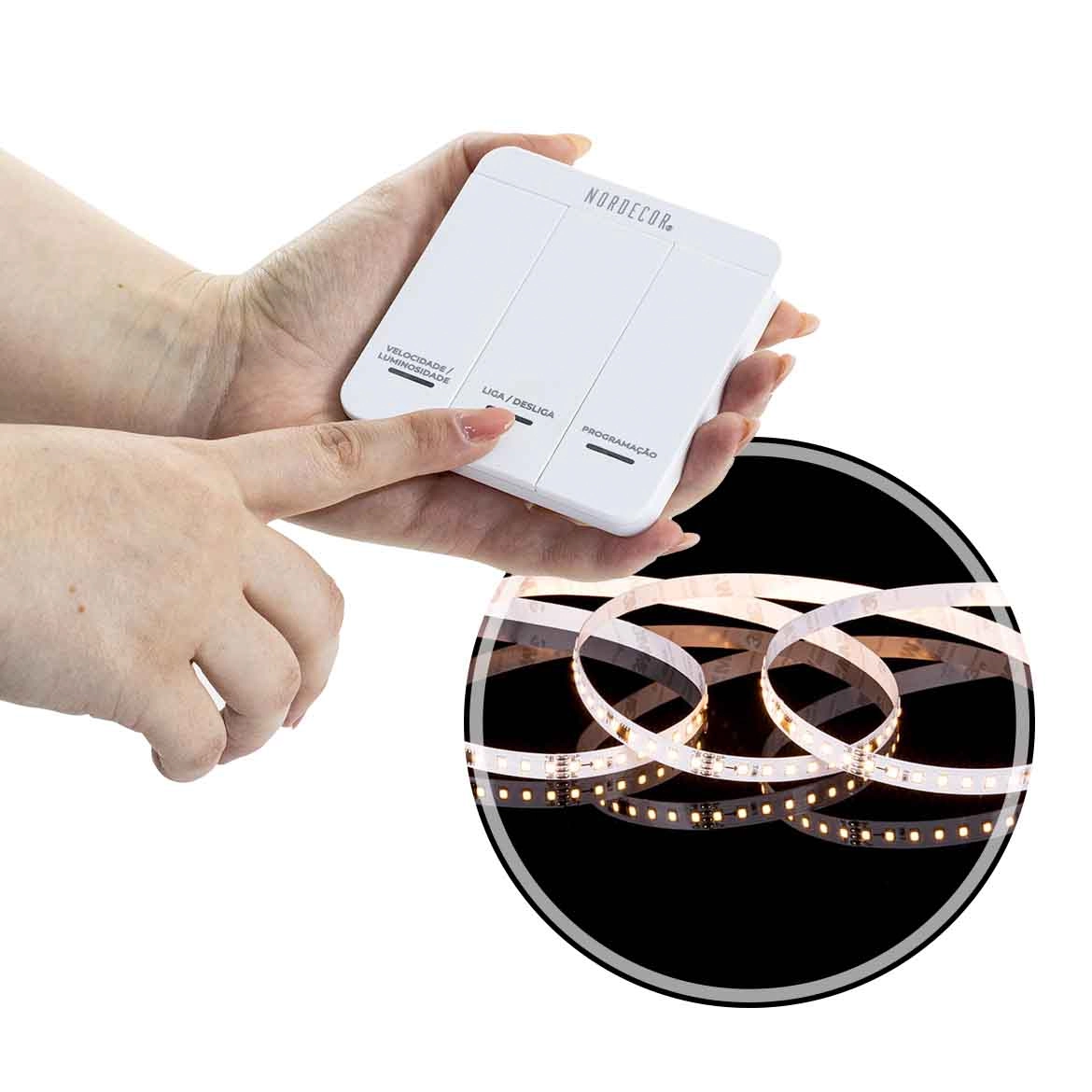 Controlador Multifuncional Nordecor A Pilha P/ Fita Led Sequencial 7106