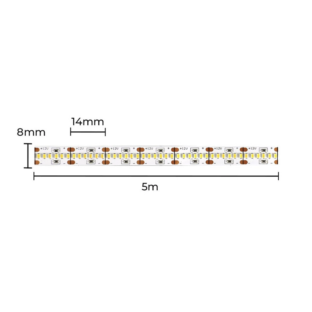 Fita Led Moni 16,7w 528 Leds 12v Rolo 5m Nordecor