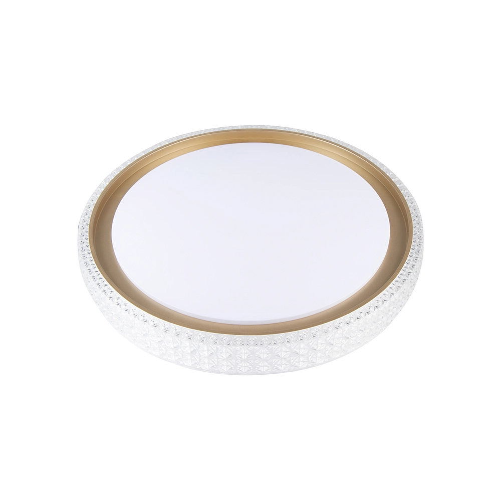 Plafon Nordecor Kenle 2665 Redondo Led Bivolt Dourado Fosco Dourado Fosco 2665