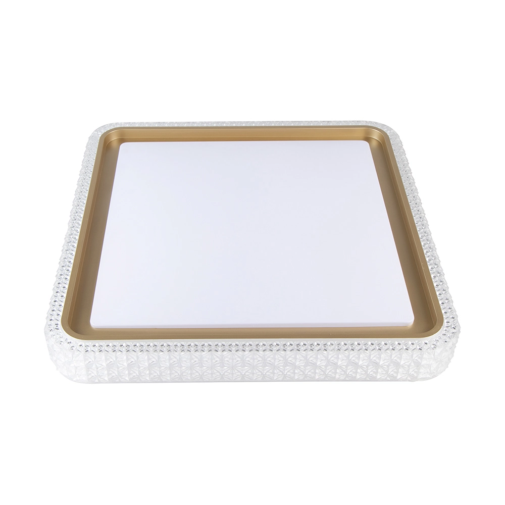 Plafon Nordecor Kenle 2668 Quadrado Led Bivolt Dourado Fosco Dourado Fosco 2668