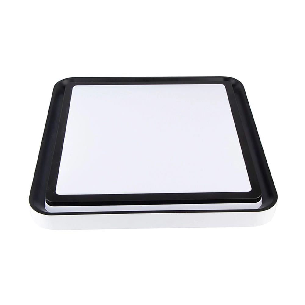 Plafon Nordecor Zony Quadrado 2672 Led Bivolt Preto Ajustável