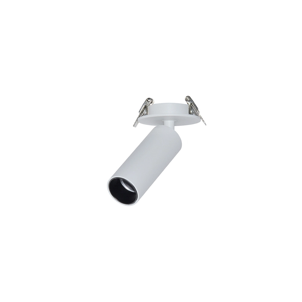 Spot Direcionável De Embutir Nordecor Kona Canopla Redonda Led Alto Irc 97 3w Bivolt Branco 2700k Luz Amarela
