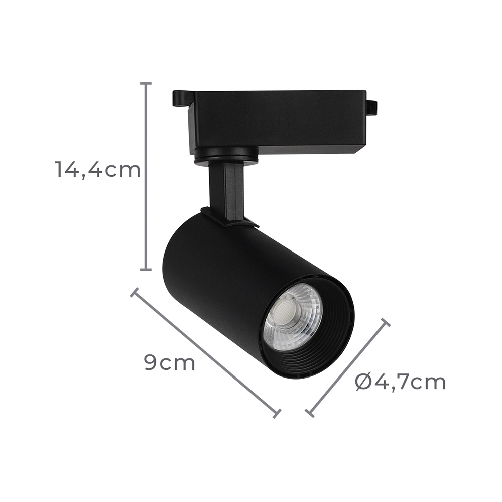 Spot Direcionável Para Trilho Eletrificado Nordecor Nize 7w Bivolt Branco 3000k Luz Amarela 6474